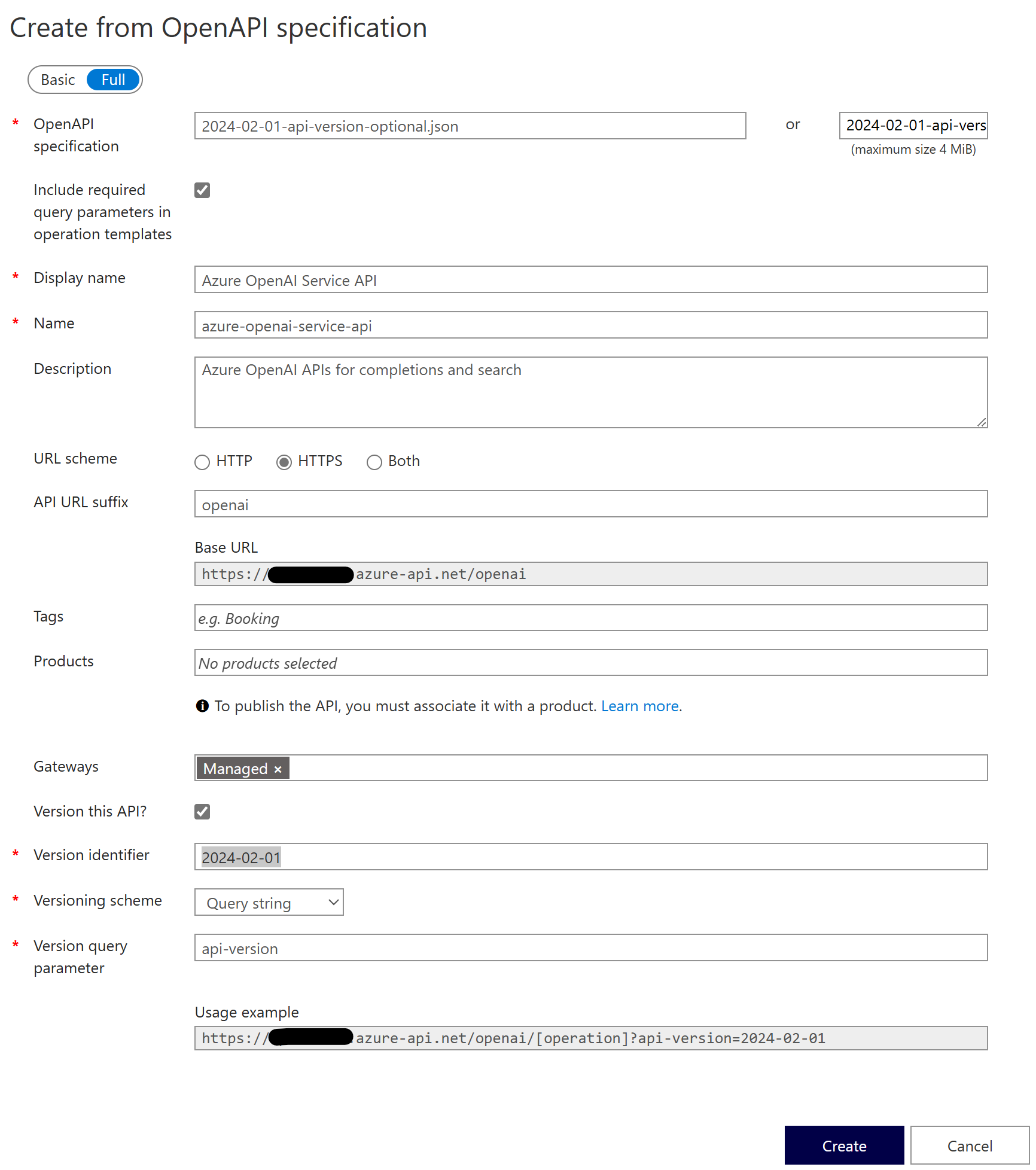 Creating a versioned endpoint